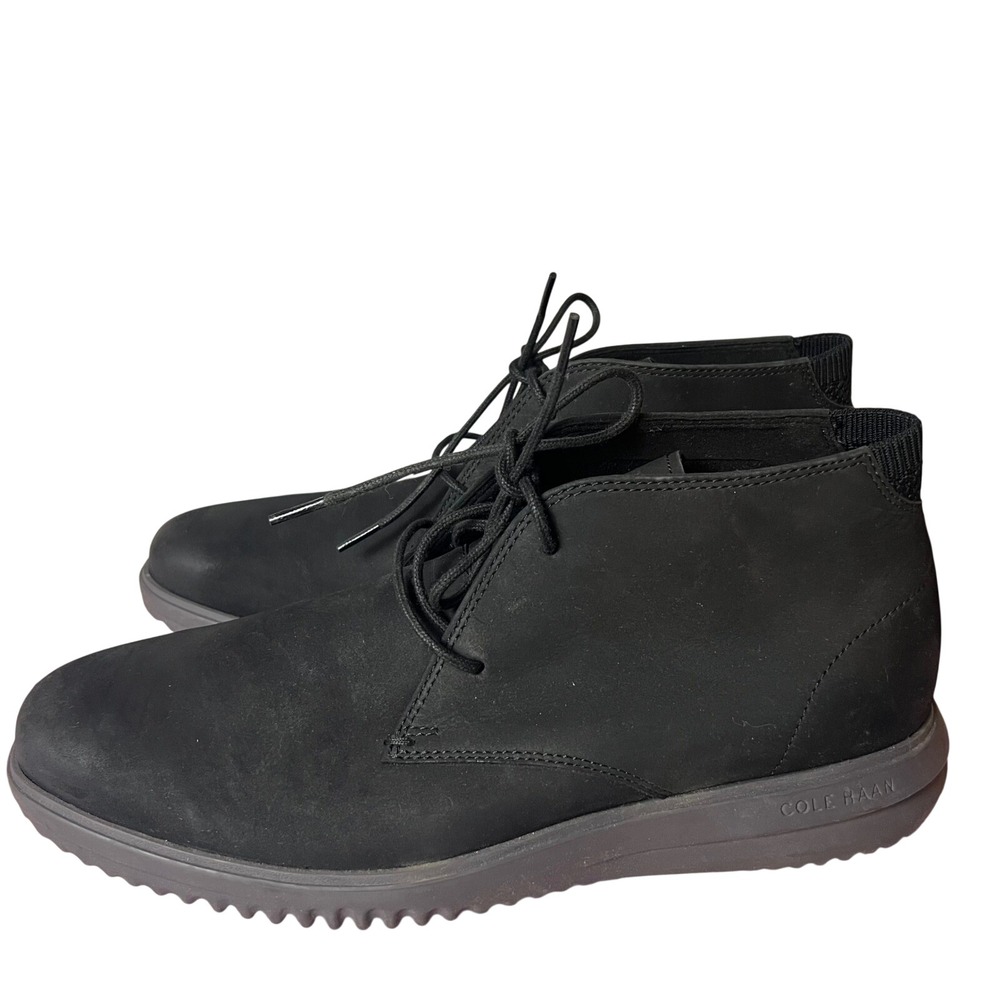 Cole Haan Grand Modern Craft Chukka Boots Black Leather Men's Size 11 M